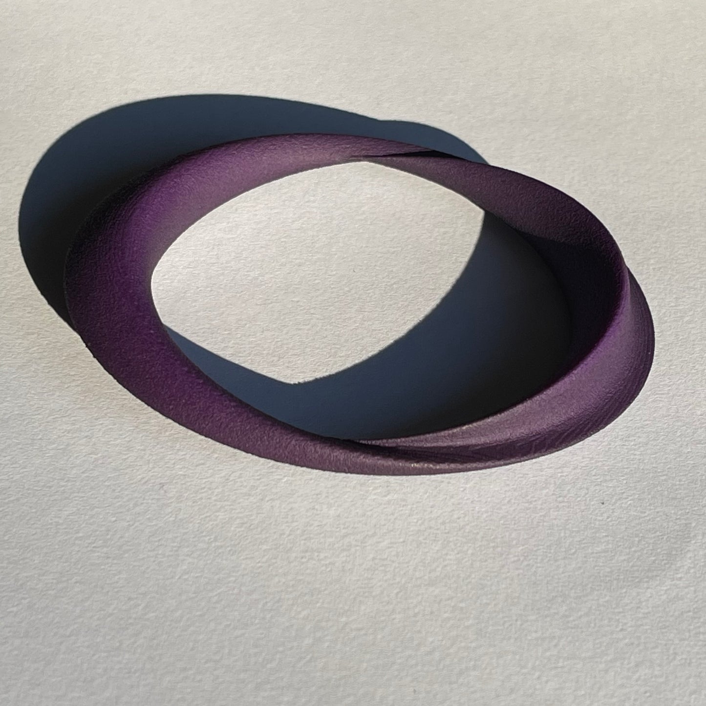 Möbius bangle in laser sintered nylon